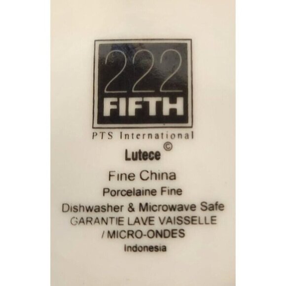 222 Fifth Lutece Fine China Bowl Floral Design Porcelain Soup or Salad Bowl - Picture 7 of 7